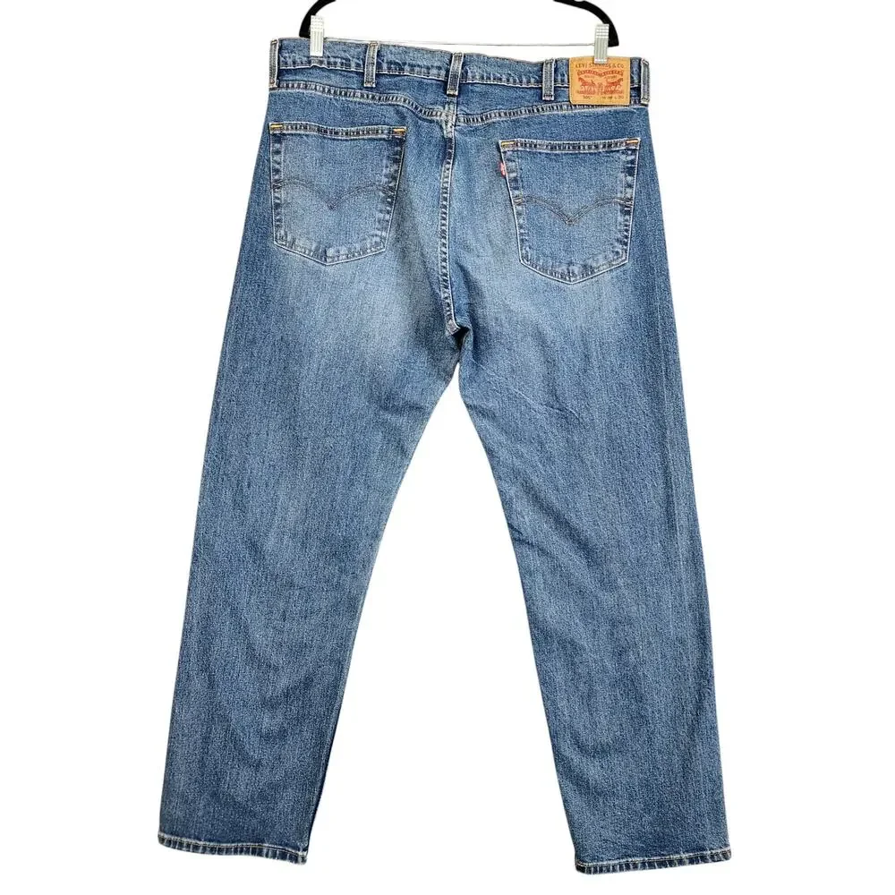 Levis Mens 505 Straight Leg Regular Fit Jeans‎ Size 38 X 30 Medium Wash Denim